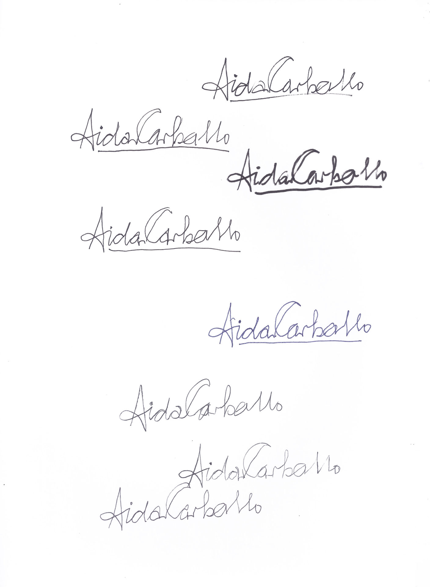 Aída Carballo. Firmas en reclamo de horas, Junta de Clasificación docente, 10 dic 1964. Serie Manuscritos