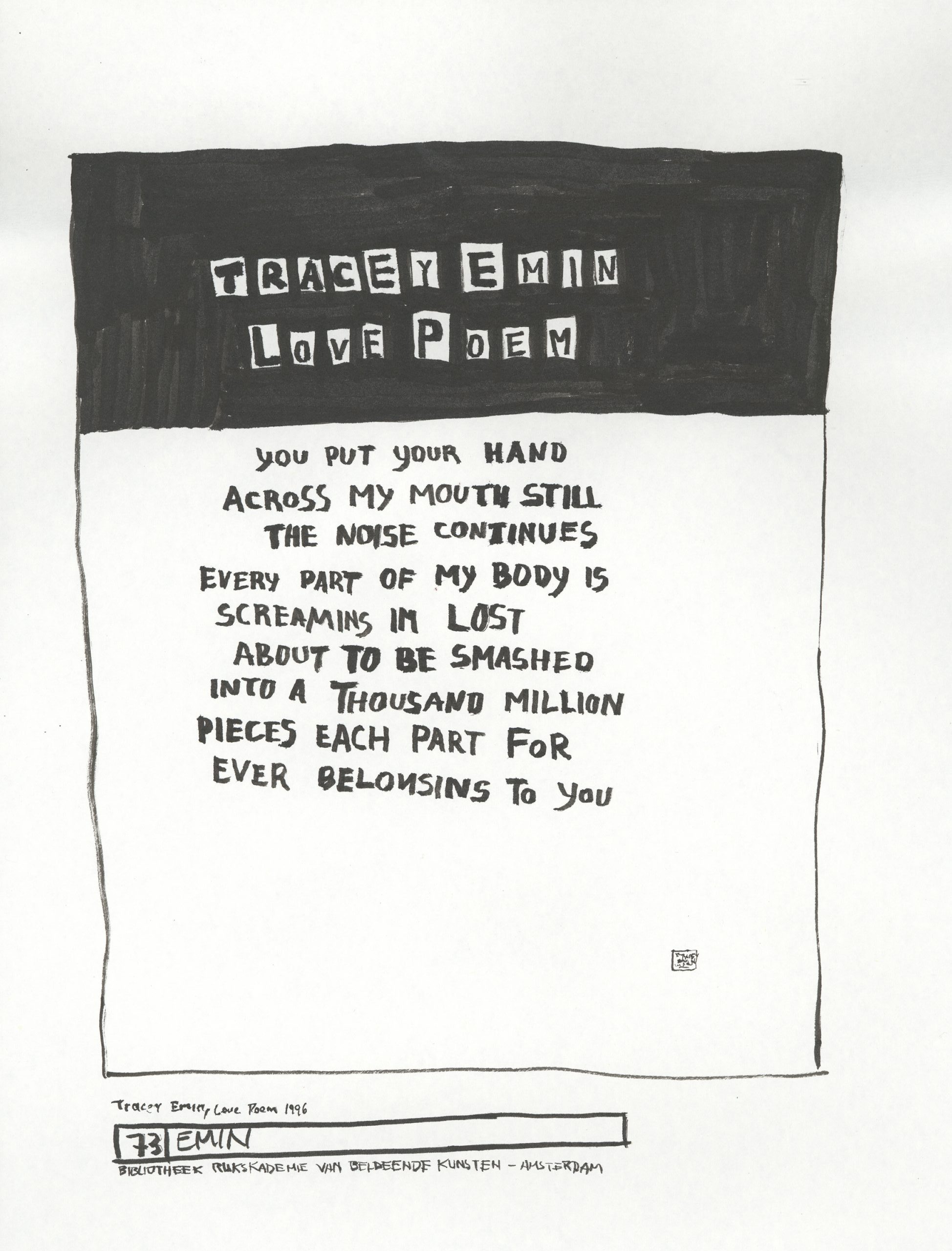 Emin. Serie Colección Rijksakademie