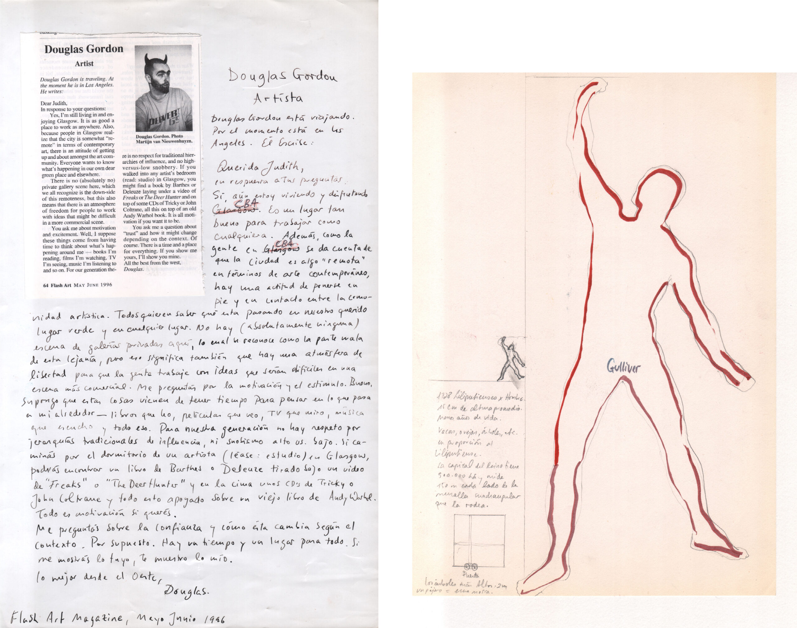 DIPTYCH. Untitled and Traducción de Douglas Gordon